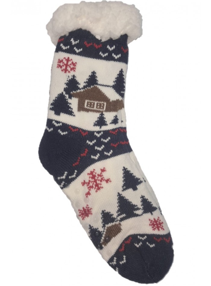 Set sosete imblanite cu motive de Craciun